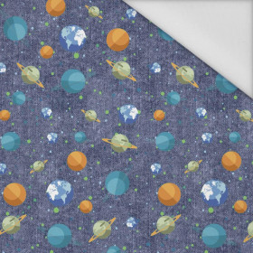 PLANETS PAT. 2 (SPACE EXPEDITION) / ACID WASH DARK BLUE - Waterproof woven fabric