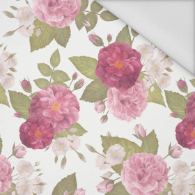 ROSE GARDEN / white - Waterproof woven fabric