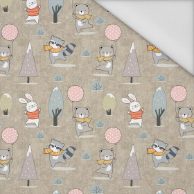 WINTER PARTY PAT. 2 (WINTER FUN) / ACID WASH BEIGE - Waterproof woven fabric
