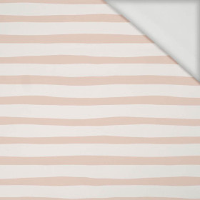 STRIPES - ECRU AND LIGHT PINK (BIRDS IN LOVE) - Viscose jersey