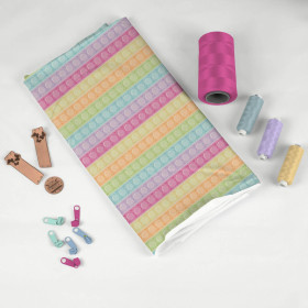 BUBBLED / pastel  - looped knit fabric