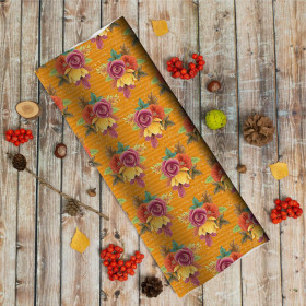 AUTUMN BOUQUET / orange (GLITTER AUTUMN) - looped knit fabric