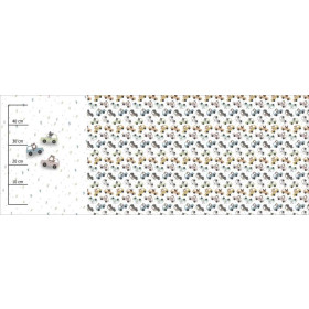 COLORFUL CARS pat. 3 (CITY BEARS) - panoramic panel looped knit 