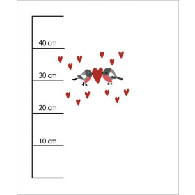 BIRDS IN LOVE PAT. 2 / white (BIRDS IN LOVE) - panel 50cm x 60cm