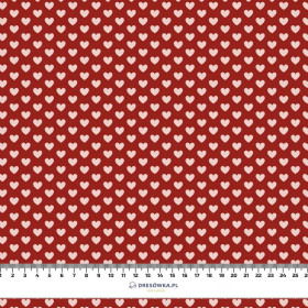 HEARTS / red (VALENTINE'S HEARTS) - Waterproof woven fabric