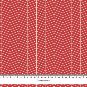 HERRINGBONE pat. 3 / red (VALENTINE'S MIX) - Cotton woven fabric