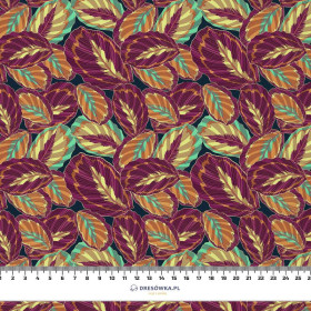 PURPLE LEAVES (VINTAGE) - Cotton woven fabric