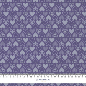 VALENTINE'S HEARTS pat. 2 (Very Peri) - Cotton woven fabric