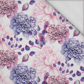 PURPLE PEONIES (IN THE MEADOW) - Blackout curtain fabric