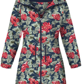 WOMEN'S PARKA (ANNA) - RED POPPIES (RED GARDEN) - softshell