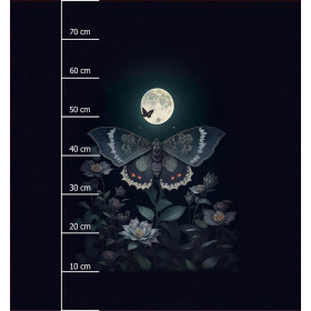 NIGHT BUTTERFLY - panel (75cm x 80cm) brushed knitwear with elastane ITY
