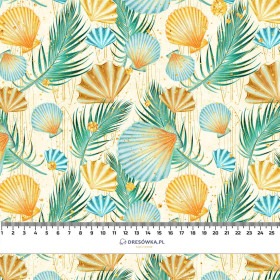 SHELLS AND PALM TREES - viscose woven fabric