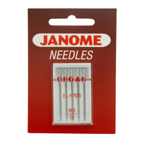 Serger and coverlock needles JANOME 5 pcs set - 80