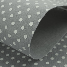 Decorative felt 41x50 cm with white dots - grey