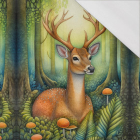 BOHO DEER - panel (75cm x 80cm) SINGLE JERSEY PANEL