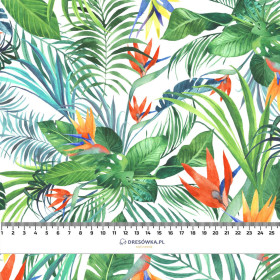 PARADISE JUNGLE / white - viscose woven fabric