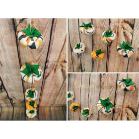 Pumpkin garland / grey - sewing set