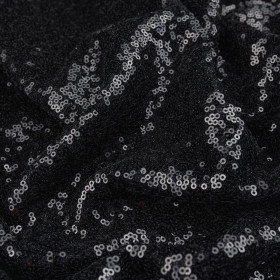 Sequins knit, black color / PANEL 50x65cm