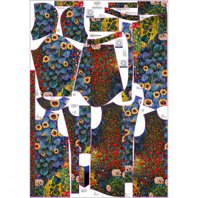 WOMEN'S PARKA (ANNA) - FARM GARDEN WITH SUNFLOWERS (Gustav Klimt) - sewing set
