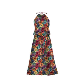 DRESS "DALIA" MAXI - FLOWERS pat.48 - sewing set