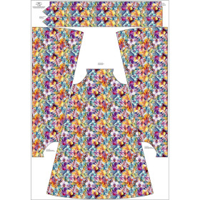 DRESS "DALIA" MAXI - FLOWERS pat.56 - sewing set