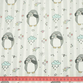 PHOTO PENGUIN / white - single jersey with elastane TE210