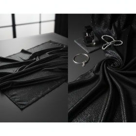 BLACK - lurex knit fabric