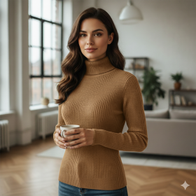 Ribbed Knit HARMONIA 4x2 - CARAMEL (D-10)