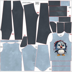 Children's tracksuit (MILAN) - HAPPY PENGUIN - sewing set