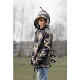 KIDS JACKET DINO (ZOE) - CAMOUFLAGE PAT. 3 / pastel - sewing set