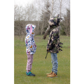 KIDS JACKET DINO (ZOE) - CAMOUFLAGE OLIVE - sewing set