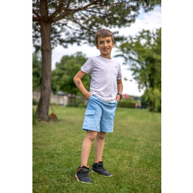 KID`S CARGO SHORTS - WHITE STARS / dark blue - sewing set