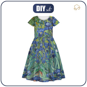 KID'S DRESS "MIA" - IRISES (Vincent van Gogh) - sewing set