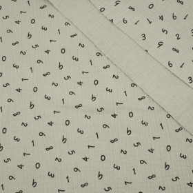 DIGITS / light grey - cotton muslin