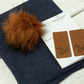 JEANS / butterflies - Cap and loop creative sewing set