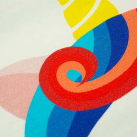 UNICORN / rainbow - panel single jersey TE210