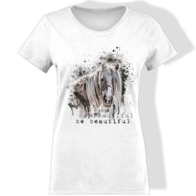 WOMEN’S T-SHIRT - BE BEAUTIFUL (BE YOURSELF) - single jersey