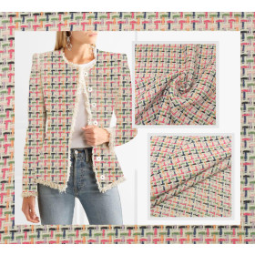 Colorful tweed fabric (Chanel)