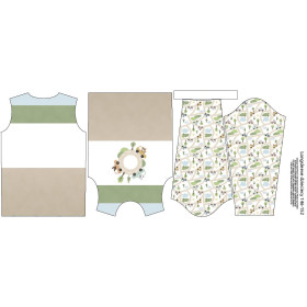 Longsleeve - COLORFUL CARS / roundabout (CITY BEARS) - sewing set