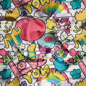 COLORFUL STICKERS PAT. 2 - Cotton muslin