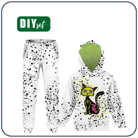 Children's tracksuit (OSLO) - CAT ELENA (DIA DE LOS MUERTOS) pat. 1 - looped knit fabric 