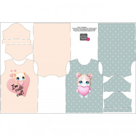 2-PACK - KID’S T-SHIRT - SWEET CATS pat. 4 - sewing set