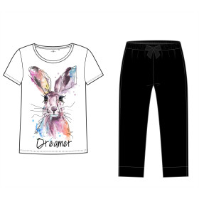 PAJAMAS-T-SHIRT "LINDA" -  RABBIT / DREAMER - sewing set