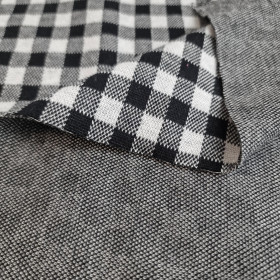 CHECK black and white - jacquard