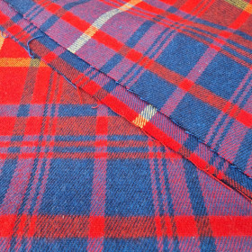 Premium Cotton Flannel - Red and Blue Tartan Plaid