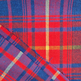 Premium Cotton Flannel - Red and Blue Tartan Plaid