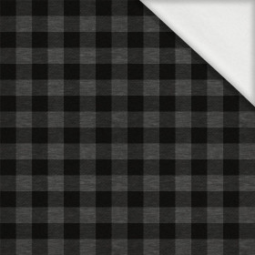 CHECK VICHY - MELANGE GRAPHITE - looped knit fabric with elastane ITY