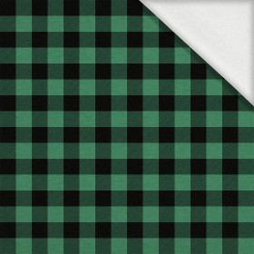 CHECK VICHY - MELANGE GREEN - looped knit fabric with elastane ITY