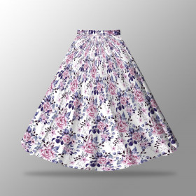 WILD ROSE FLOWERS PAT. 1 (BLOOMING MEADOW) (Very Peri) - skirt panel "MAXI"