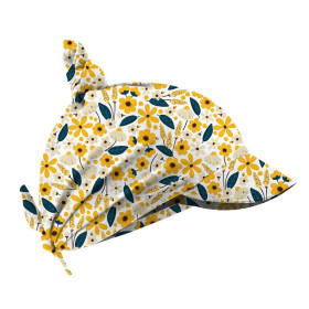 SMALL FLOWERS pat. 2 / white - Woven Fabric for tablecloths